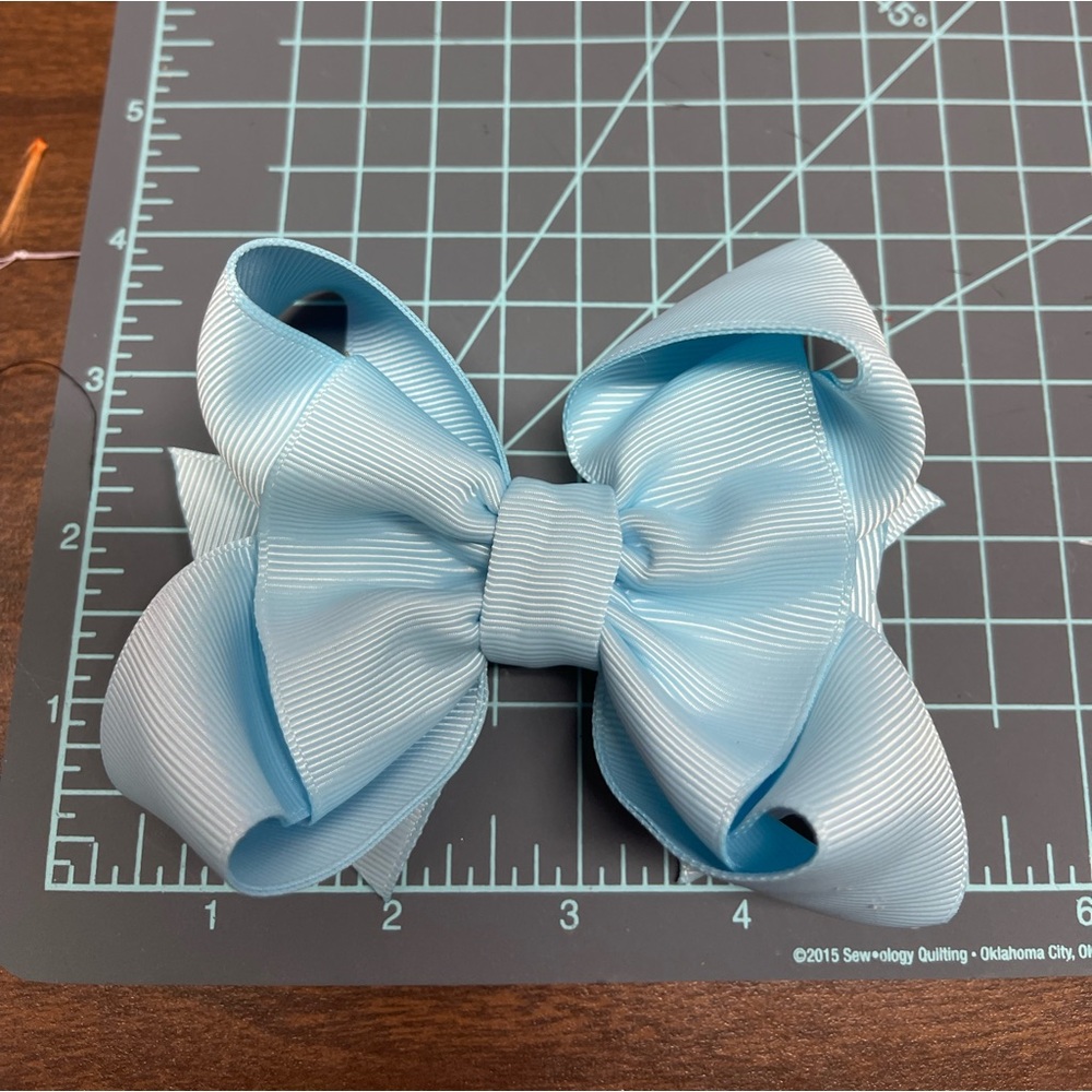 Light blue hair bow